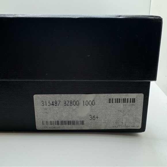 SAINT LAURENT TRIBUTE sandals black open toe strappy stiletto platform 36.5 - Picture 15 of 15